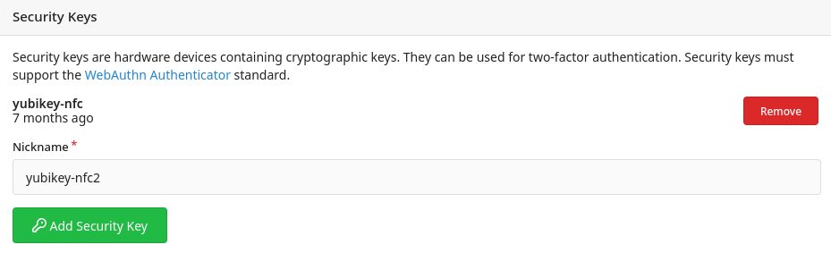 WebAuthn key nickname input