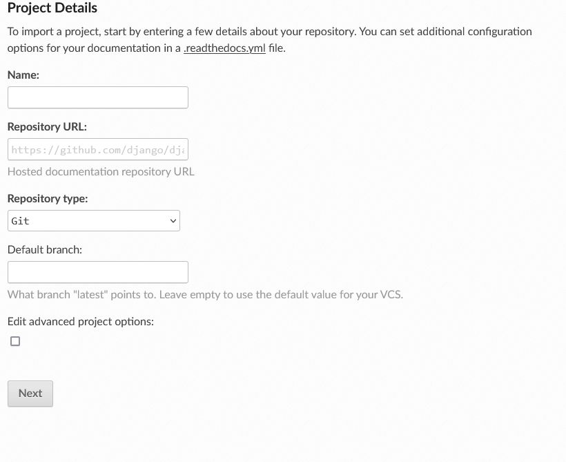 Image of the Import Manual page